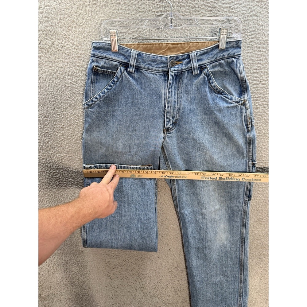Duluth Trading Co Jeans Mens 30x29 Blue Ballroom Carpenter Relaxed Fit Workwear - Picture 6 of 8